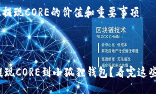 ### 提纲

1. **引言**
   - 介绍小狐狸钱包及其功能
   - 简述CORE提现的意义和必要性

2. **小狐狸钱包基础知识**
   - 什么是小狐狸钱包
   - 小狐狸钱包的主要功能和优势

3. **CORE的概述**
   - CORE是什么
   - CORE在区块链领域的角色和重要性

4. **提现前的准备工作**
   - 确保钱包安全性
   - 了解相关手续费和提现规则
   - 核对提现地址的准确性

5. **CORE提现流程**
   - 登录小狐狸钱包
   - 选择CORE资产
   - 提交提现申请
   - 等待提现处理和确认

6. **常见问题与解决方案**
   - 提现失败的原因及处理方法
   - 提现手续费的相关疑问
   - 提现时间的长短及其影响因素

7. **总结**
   - 重申提现CORE的价值和重要事项

---

如何轻松提现CORE到小狐狸钱包？看完这些你就懂了！