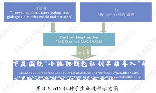 注意：根据您的请求，以下是围绕“小狐狸钱包私钥不能导入”的内容大纲及相关部分。

小狐狸钱包私钥不能导入？解决方法及相关注意事项